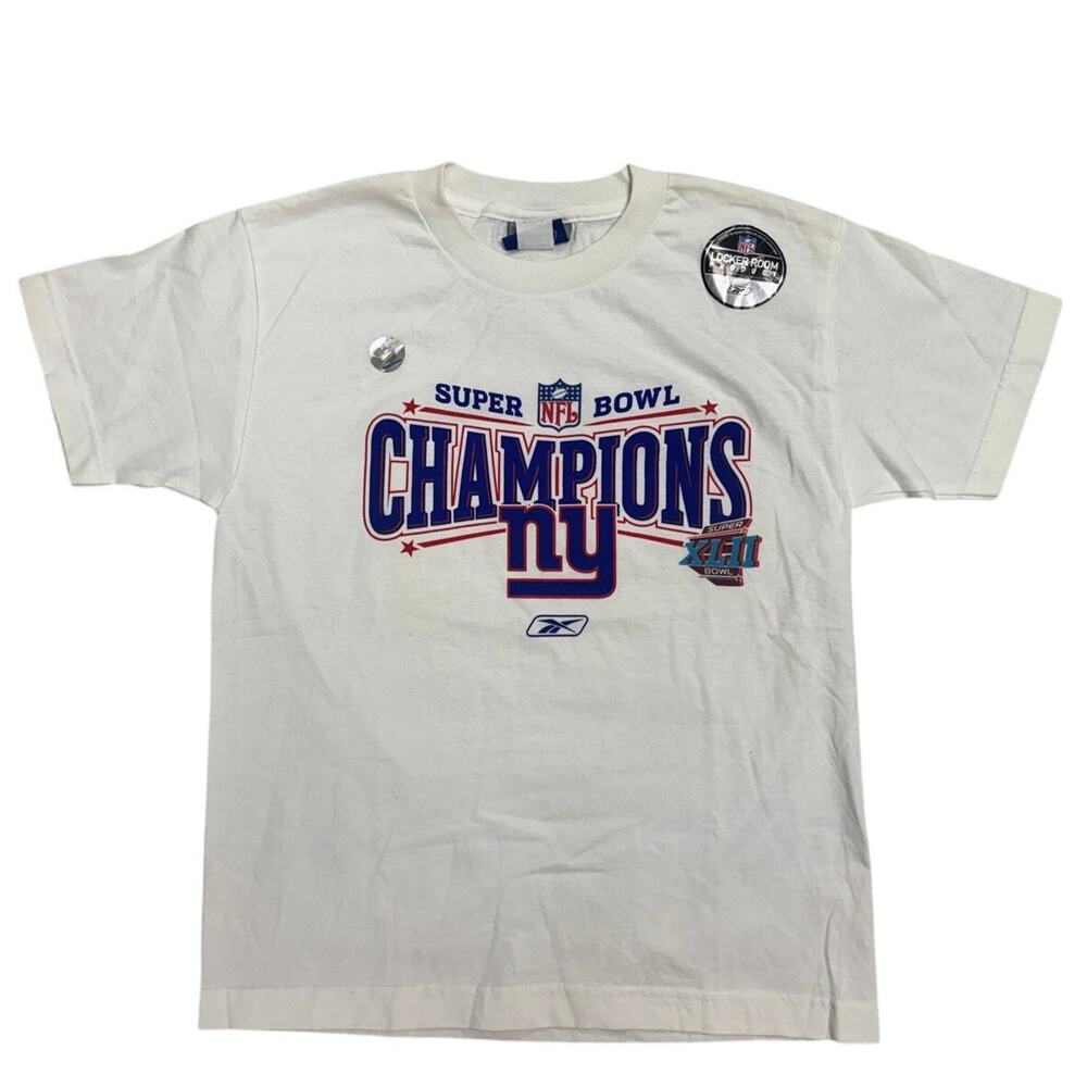 Deadstock Youth Super Bowl XLII Champions Tee 🤍 New York Giants Top 🤎 Size M